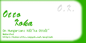 otto koka business card